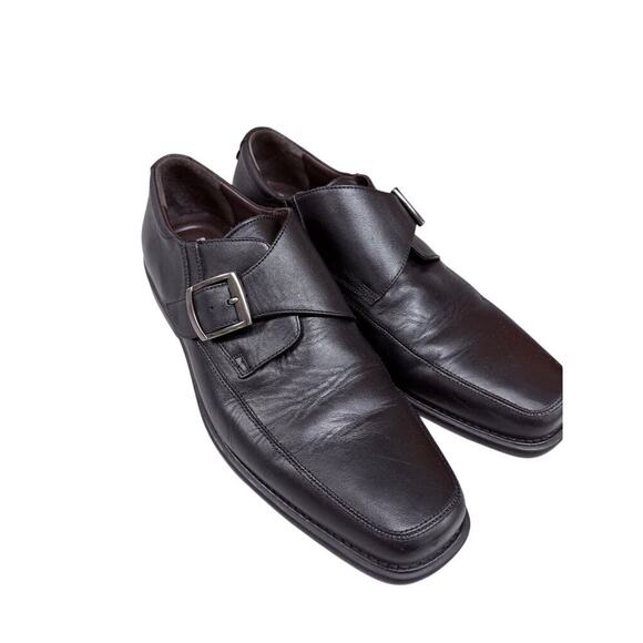 Johnston & Murphy Sheepskin Monk Strap Dress Shoes Mens 9M Black Leather main image 7